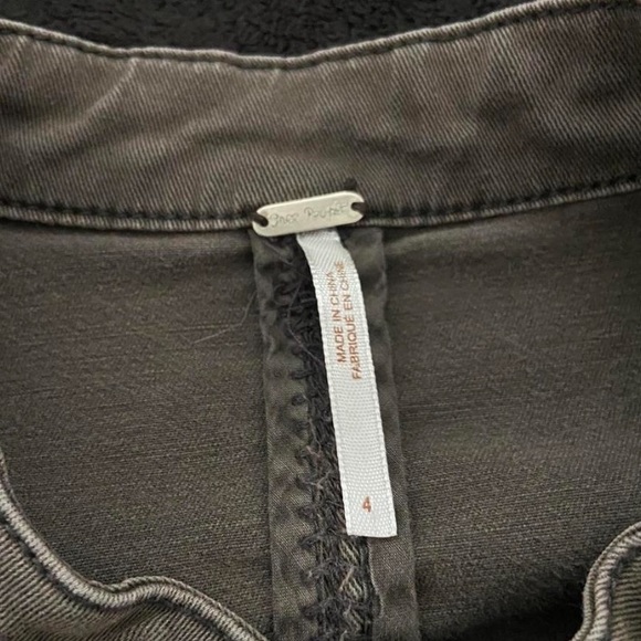 Free people crop jacket with lace cuffs - Picture 3 of 4